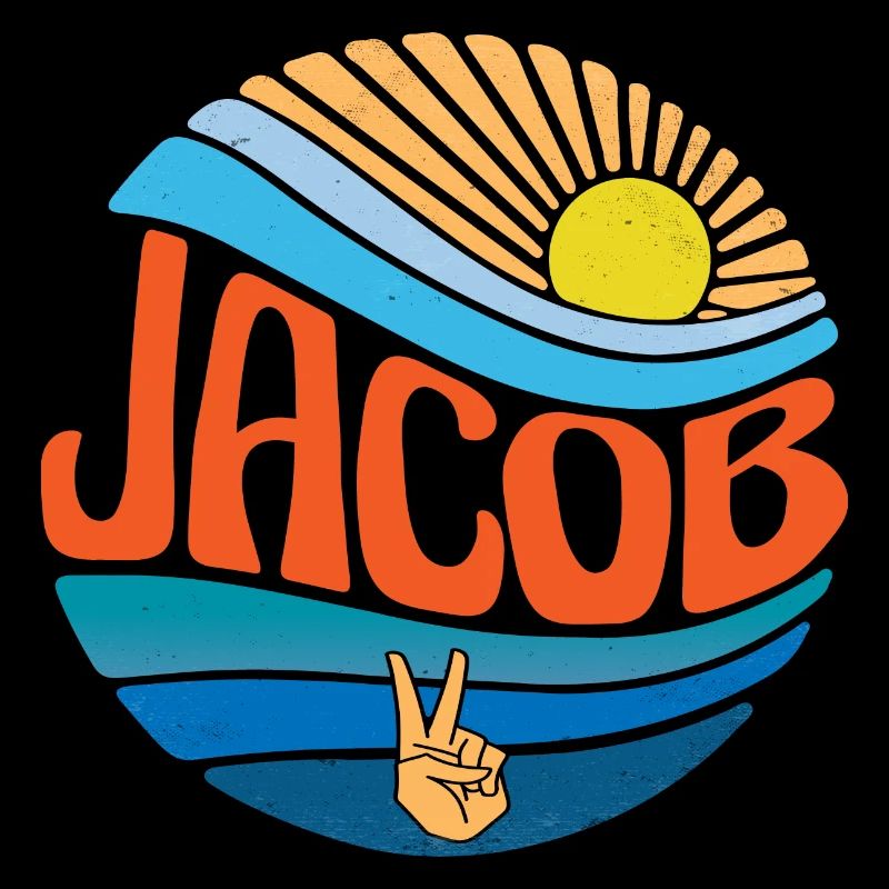 Jacob Hemd Vintage Sunset Jacob Groovy Tie Dye