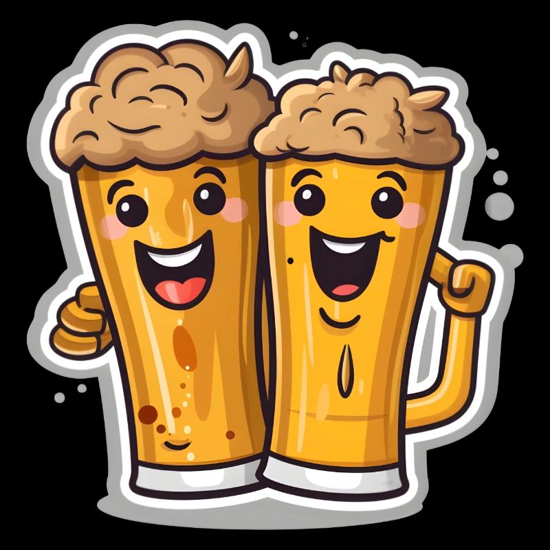 2 Bierglas-Kumpels