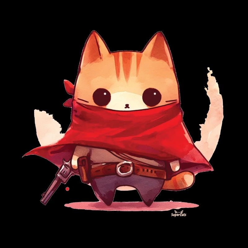 Chat déguisé en cowboy