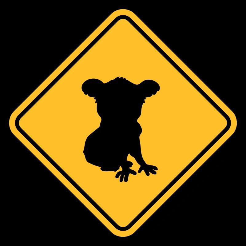 warning danger caution sign outback australia wild