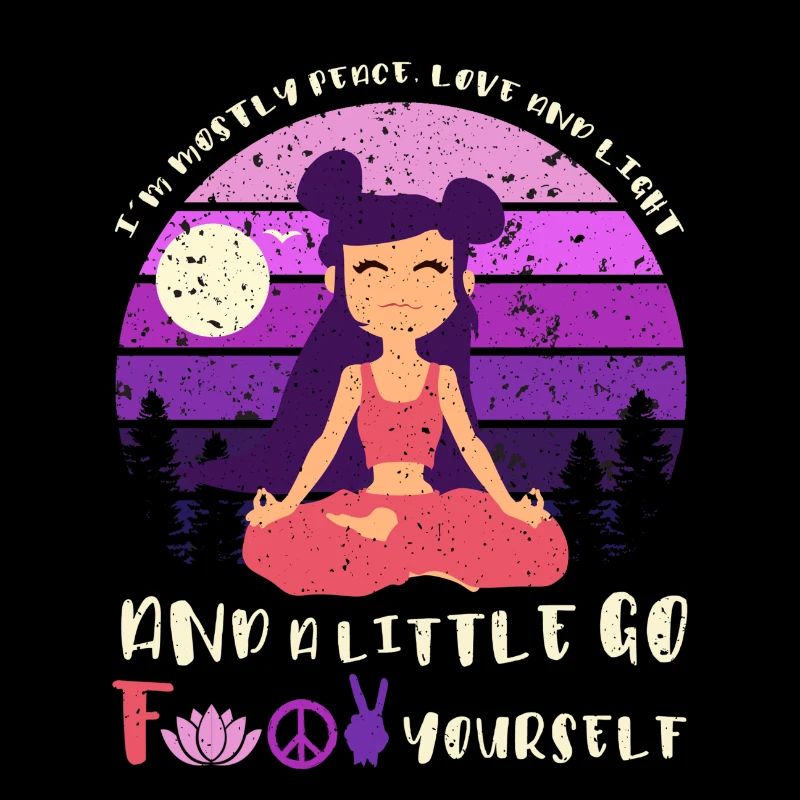 Mostly peace love and light Meditation Yoga