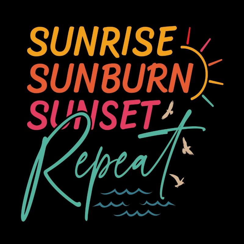 Lever de soleil Coup de soleil Sunset Repeat