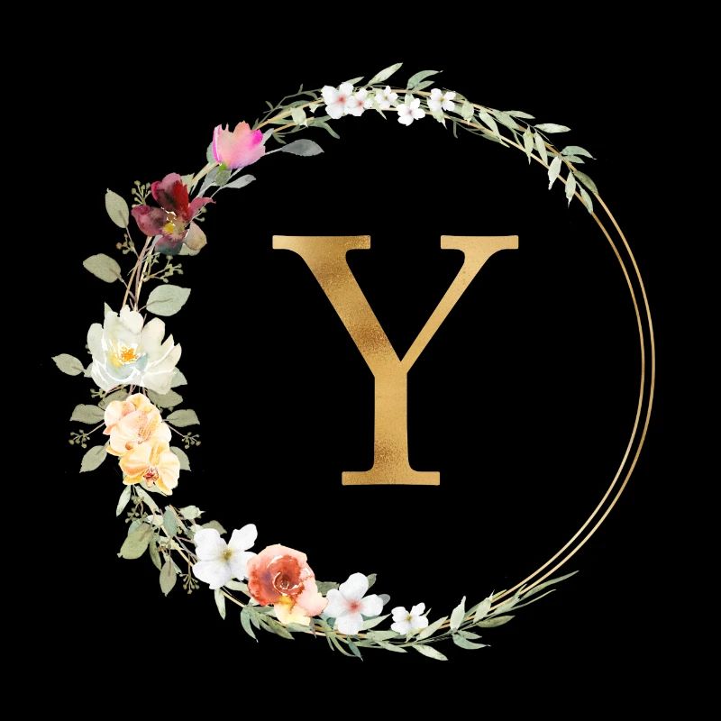 Customizable Monogram Y Floral