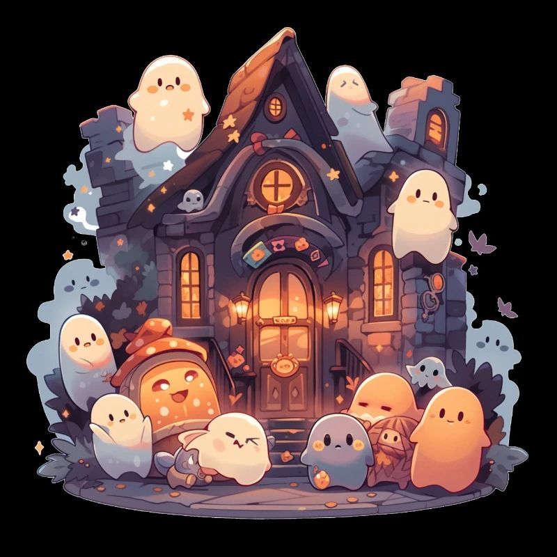 Fantômes espiègles dans la maison hantée