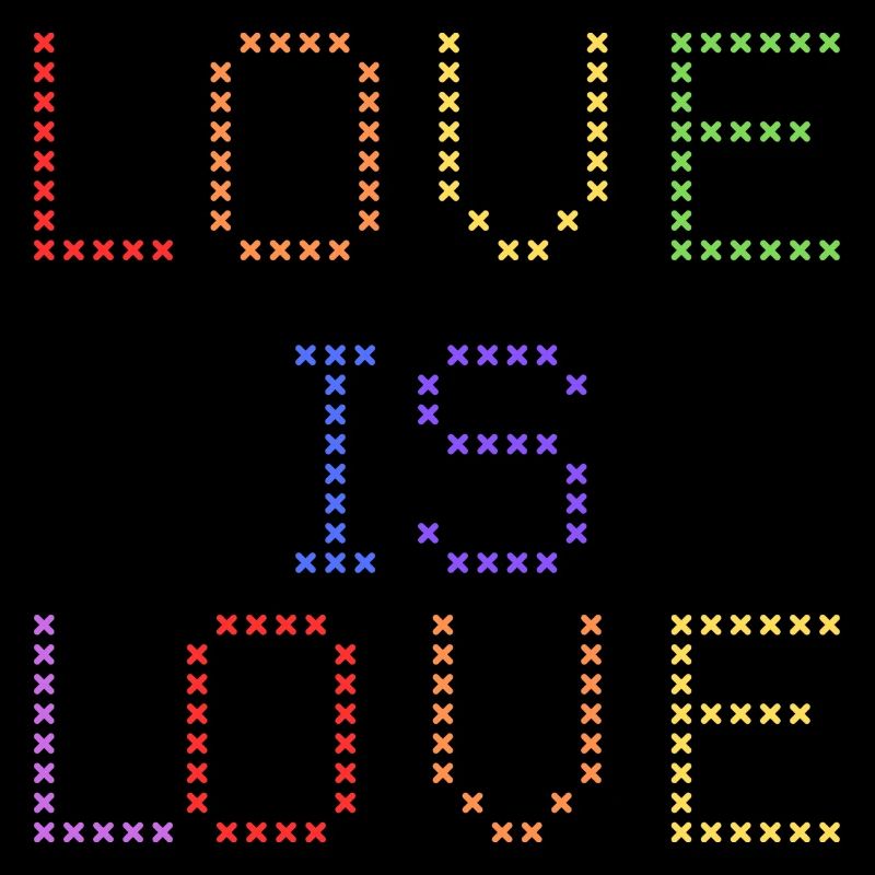 L'amour est l'amour motifs de points Pride merch