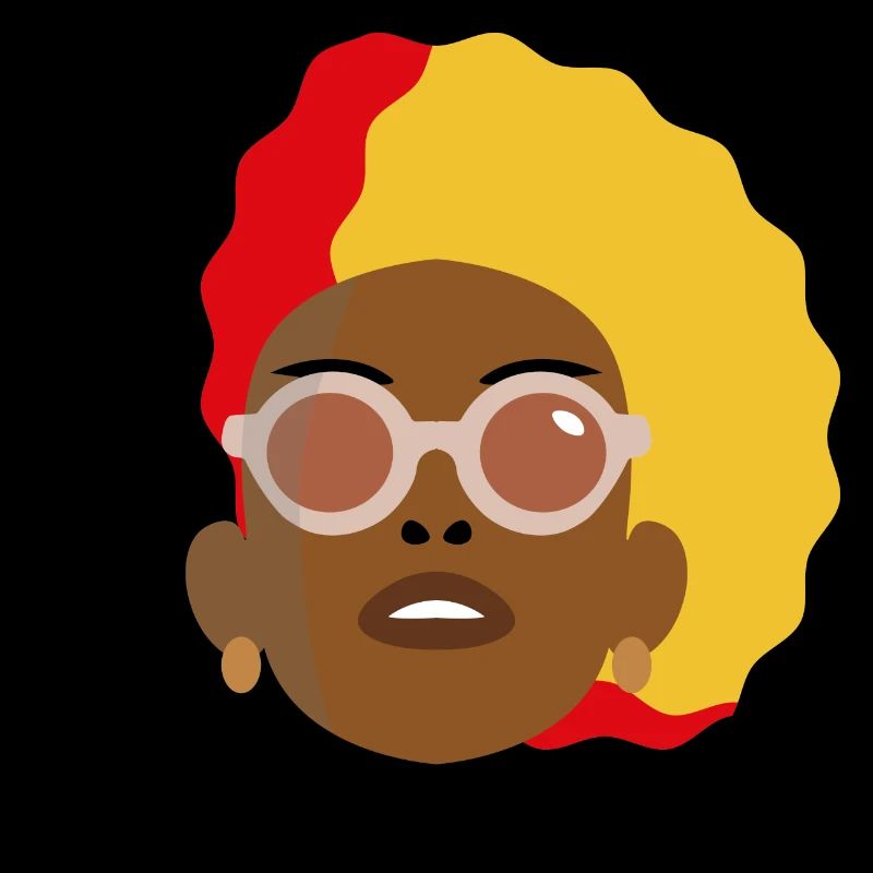 Afro Farben Selbstbewusste Frau