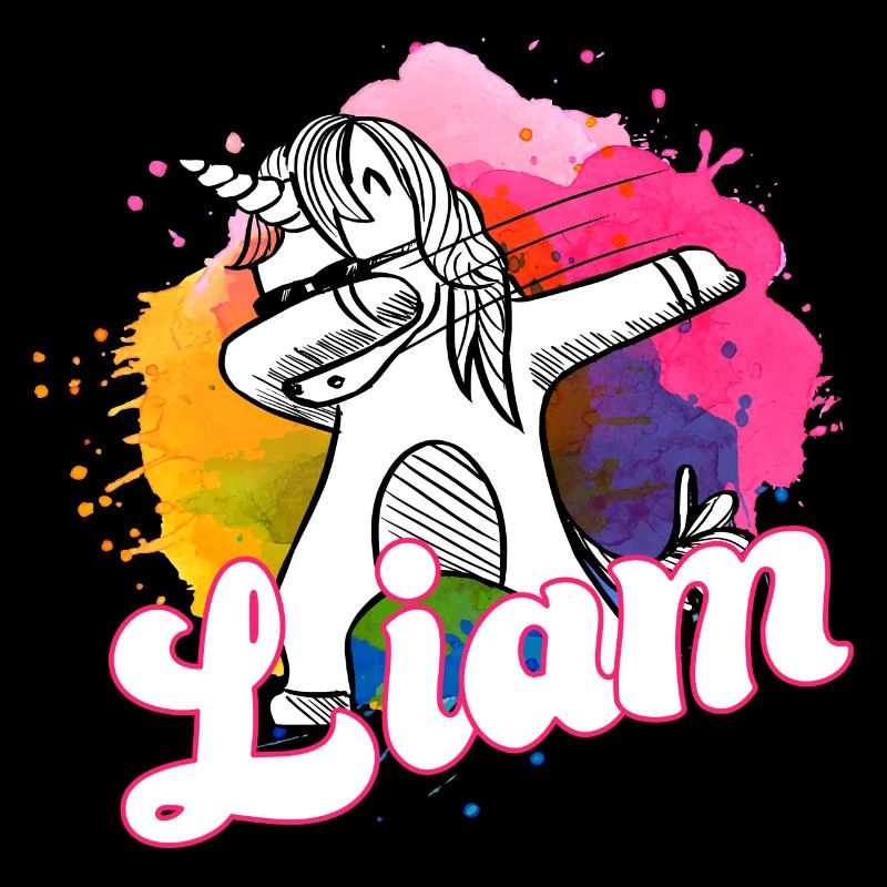 LIAM - Beau nom de garçon avec licorne cool