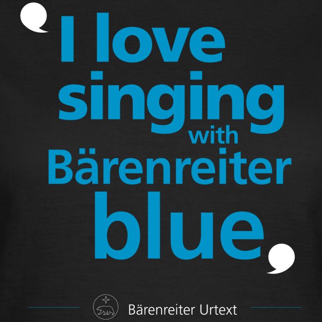 “I love singing with Bärenreiter blue”