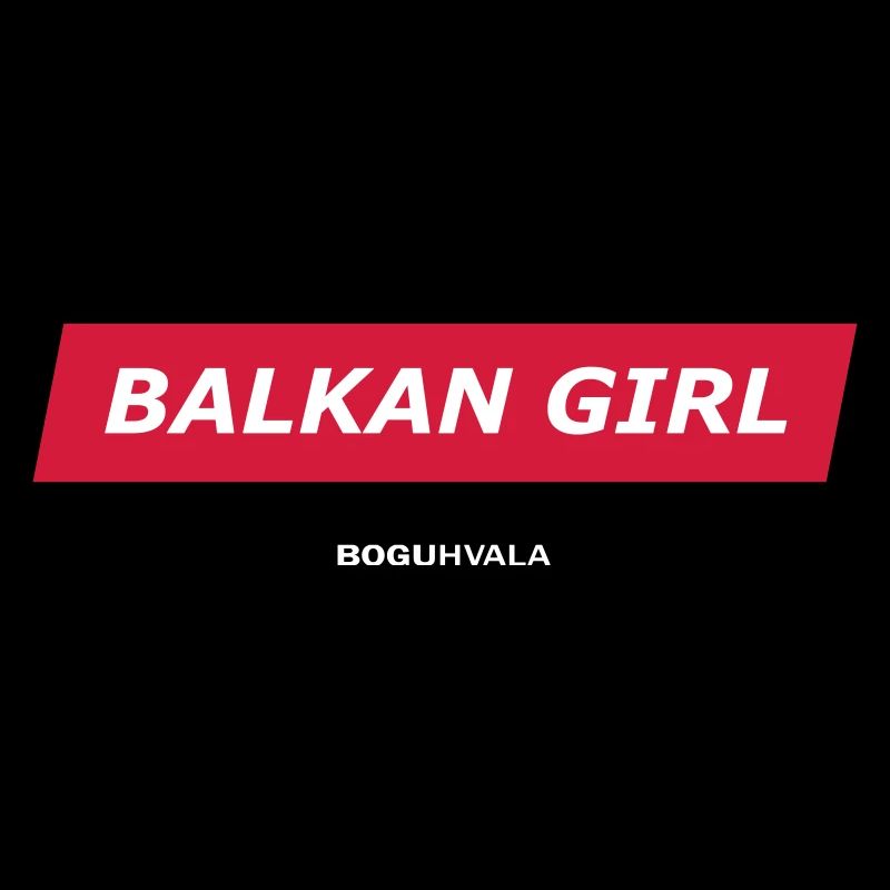 Fille balkanique avec logo schraeg