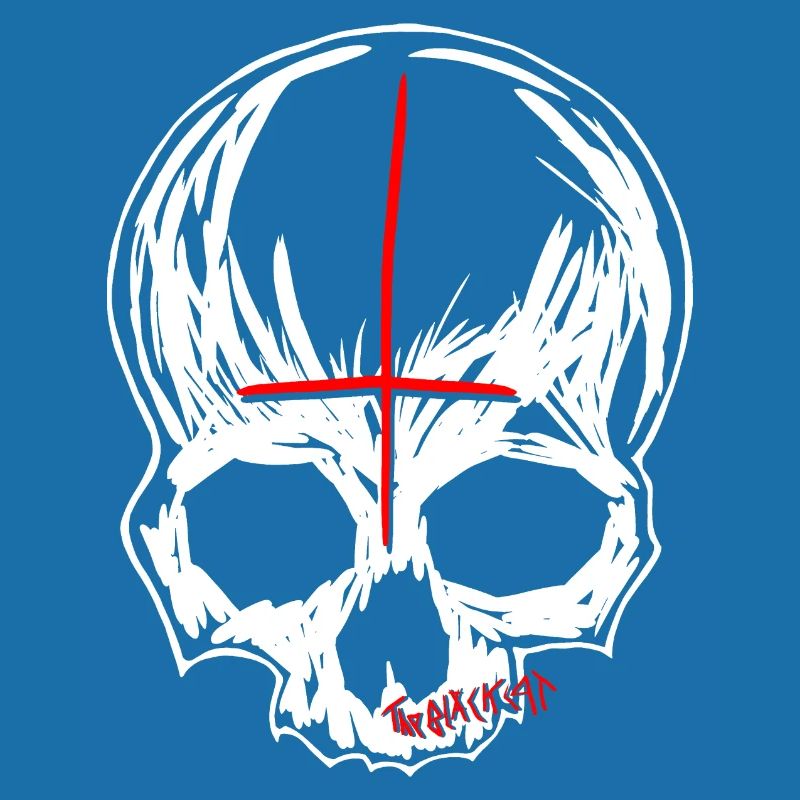 Crâne avec croix de Saint-Pierre