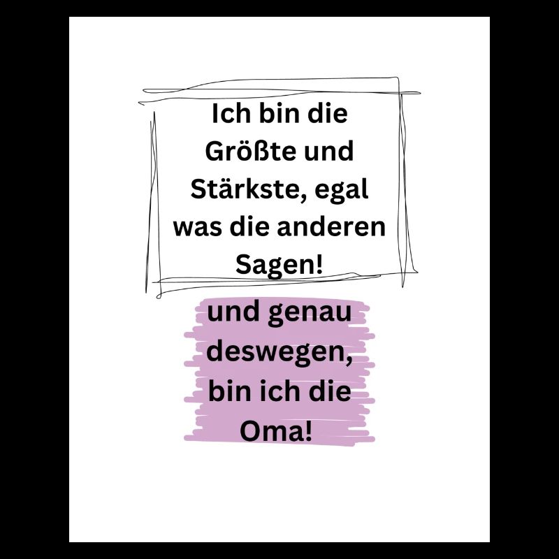 Ich bin die Größe und Stärkste