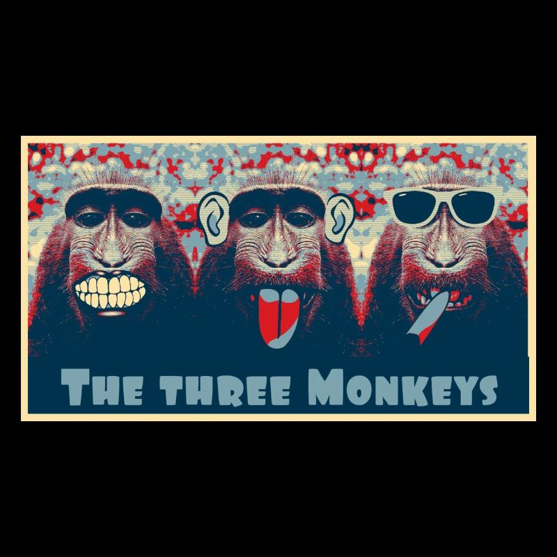 "Popart" The three Monkeys