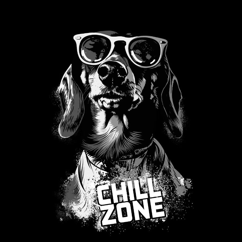 Dachshund Chill Zone Black&White