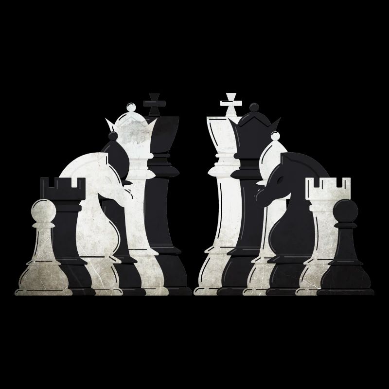 Chess pieces lineup