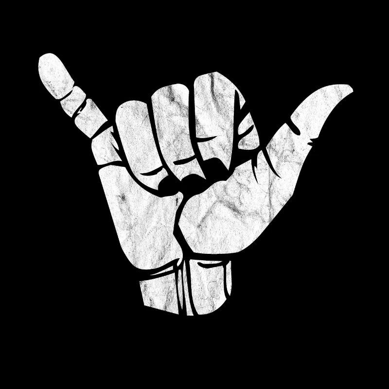 Signe de la main shaka accrocher