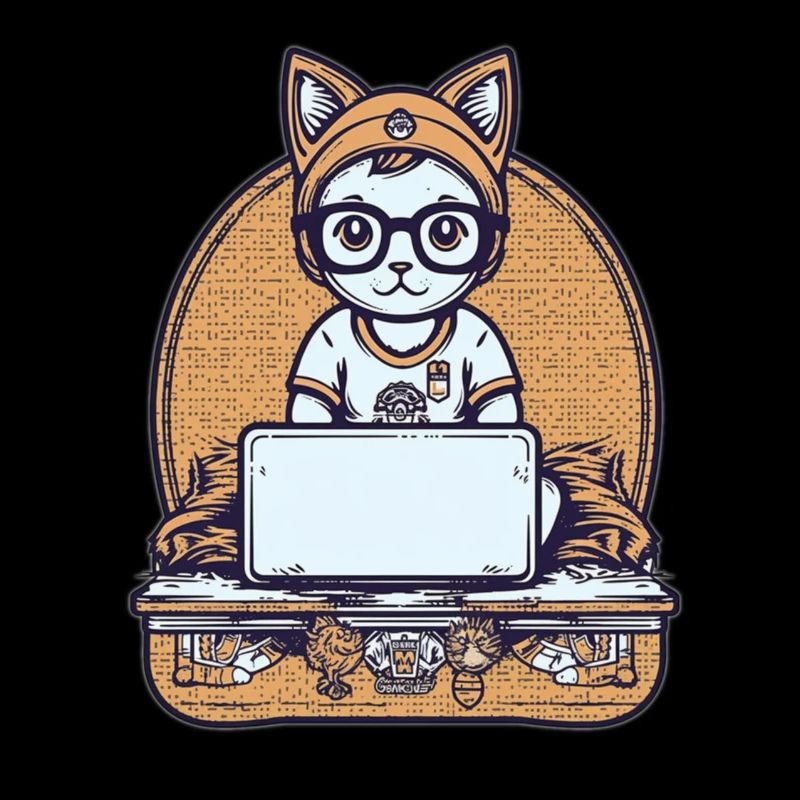 Techy Cat at Desk
