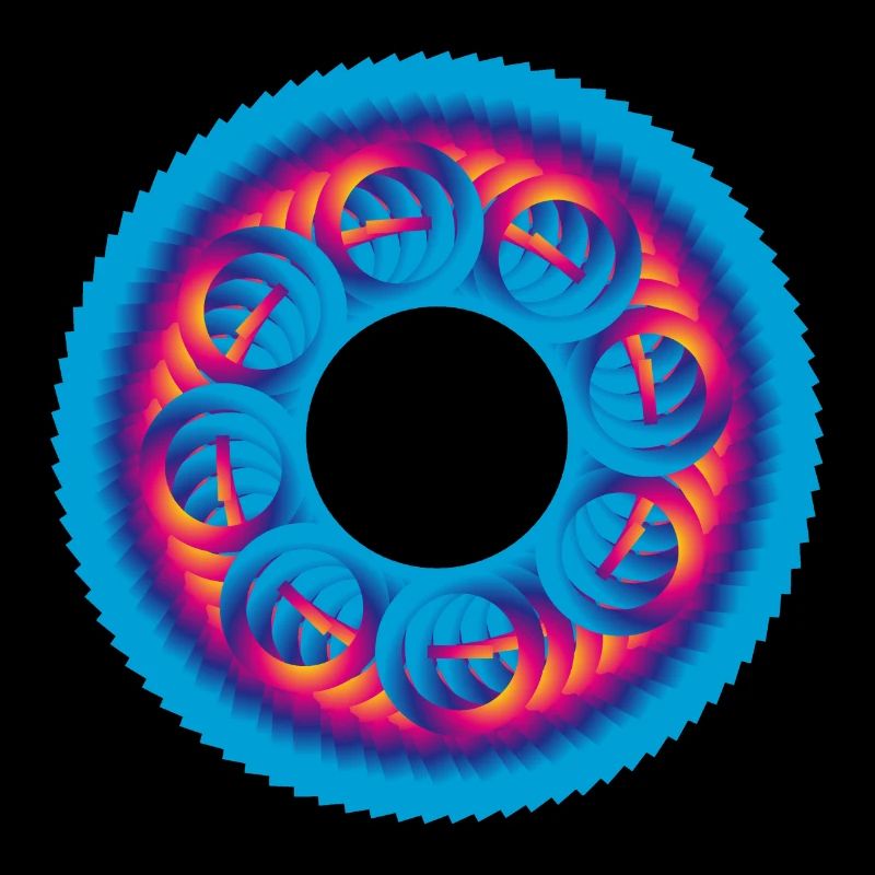 Cercle de pignons coloré