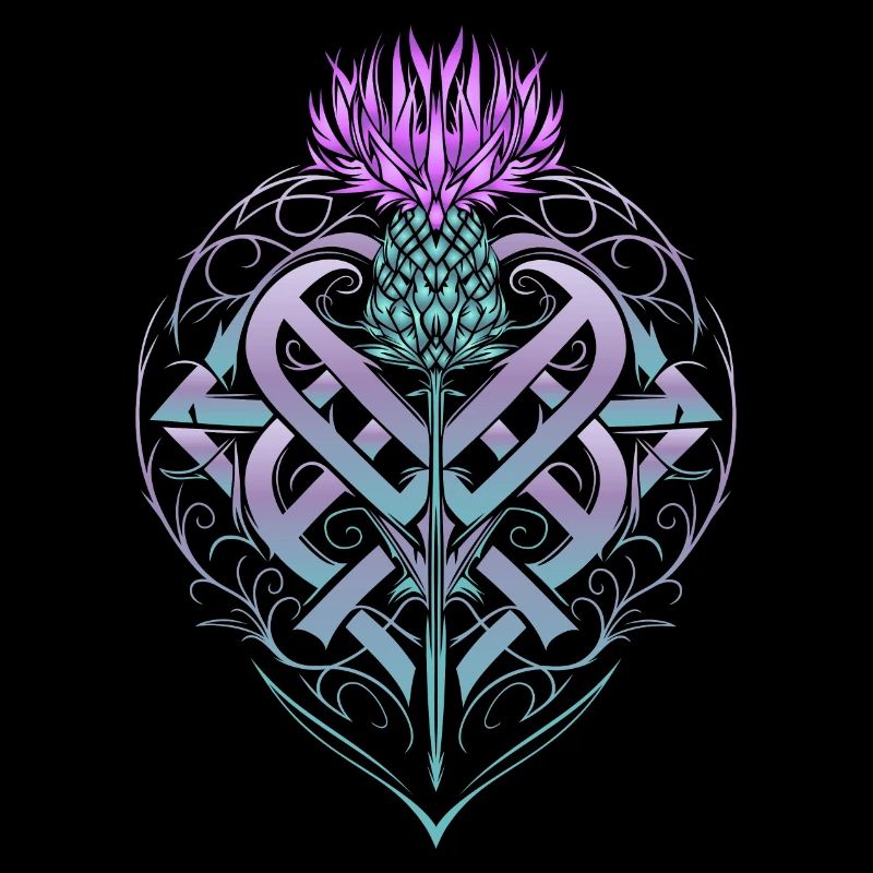 Distel Schild Celtic Knots Thistle Lover