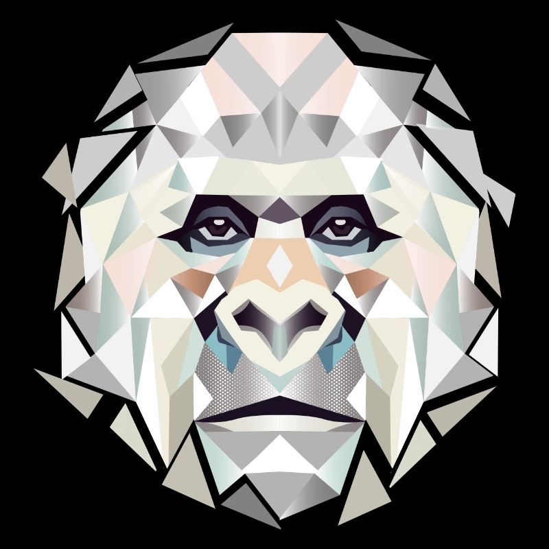 Gorilla Power in Geometric Facets–Modern Art
