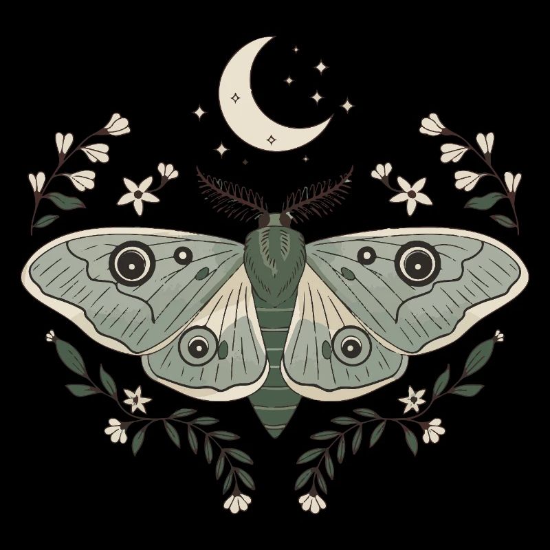 Whimsical Moth Illustration