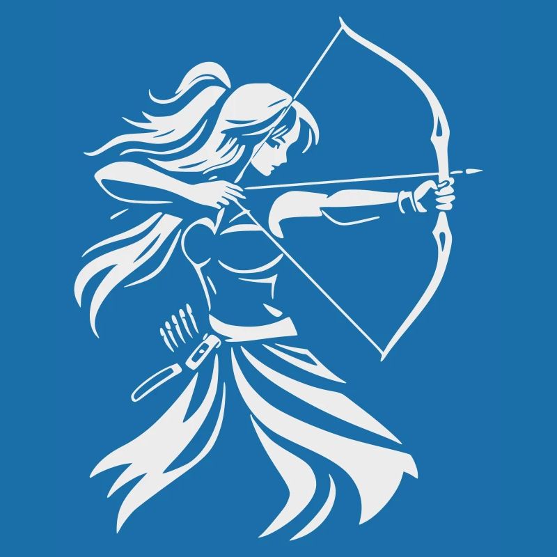 Bogenschütze-Silhouette mit Bogen