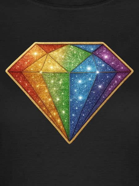 Regenbogen Glitzer-Diamant