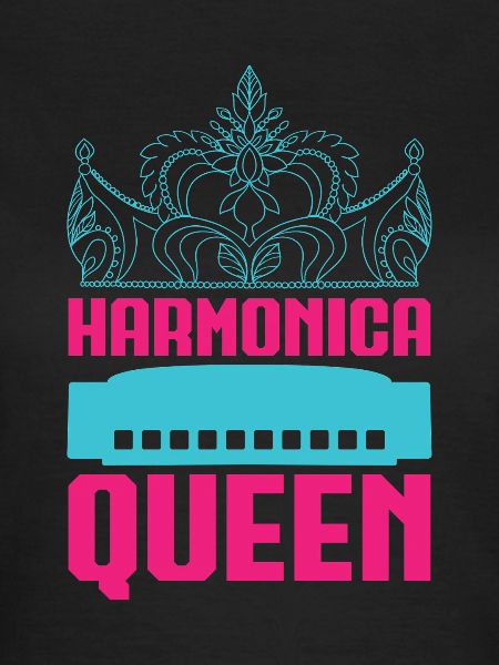 Funny Harmonica Player Queen Harmonica