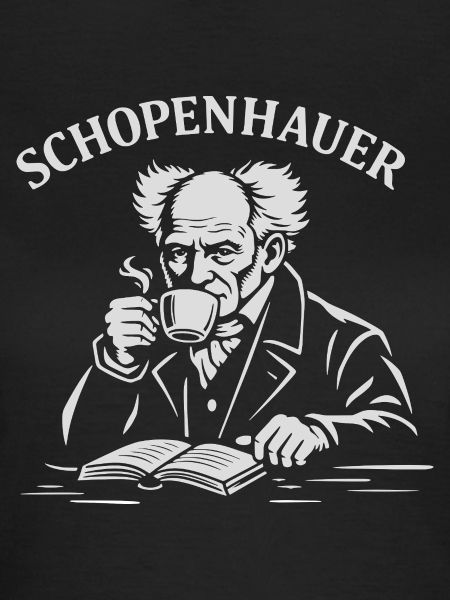 Arthur Schopenhauer trinkt Kaffee
