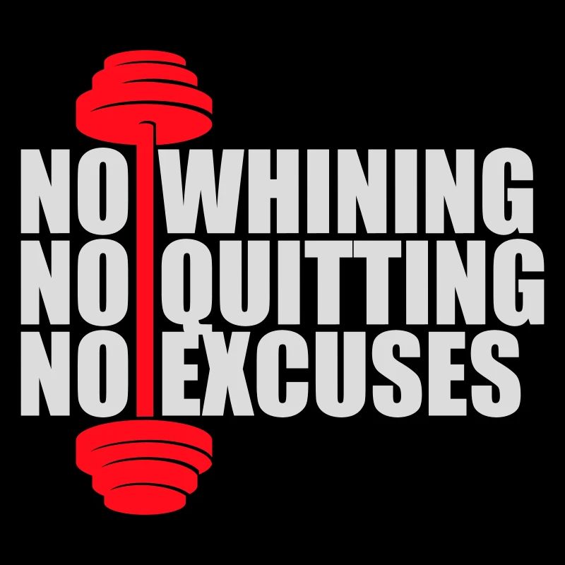 Pas de plaintes, pas d’abandon, pas d’excuses, motivation pour la salle de sport