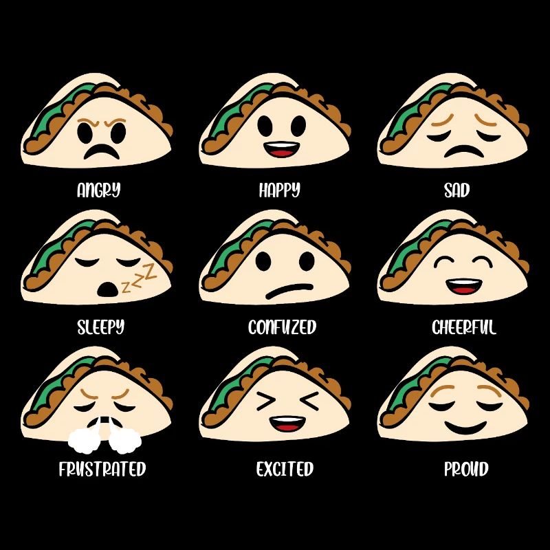Taco Funny Faces Taco Lovers Tacos