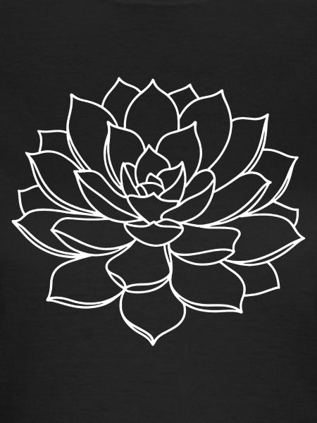 Monochrome Succulent Line Art