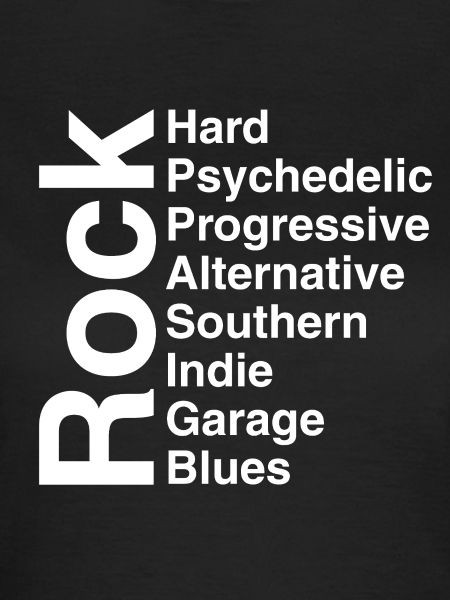 Rock-Genre-Stack-Typografie-Kunst
