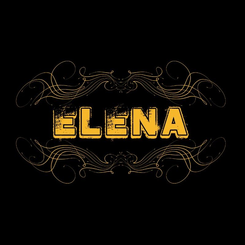 Lettrage ELENA décoré