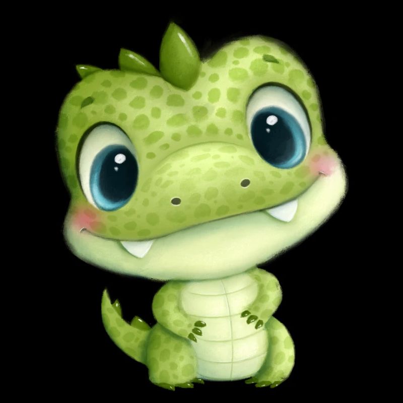 Mignon bébé crocodile avec des yeux