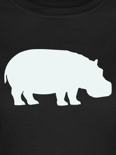 Blue Hippo Silhouette