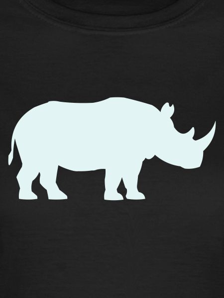 Pastel Rhino Silhouette