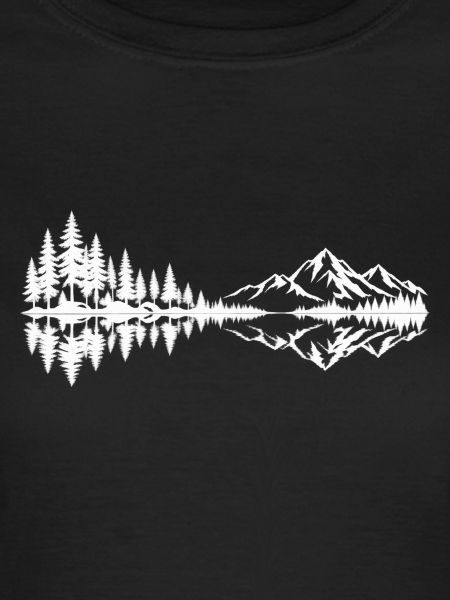 Bergsilhouette Mono-Lichtlinie