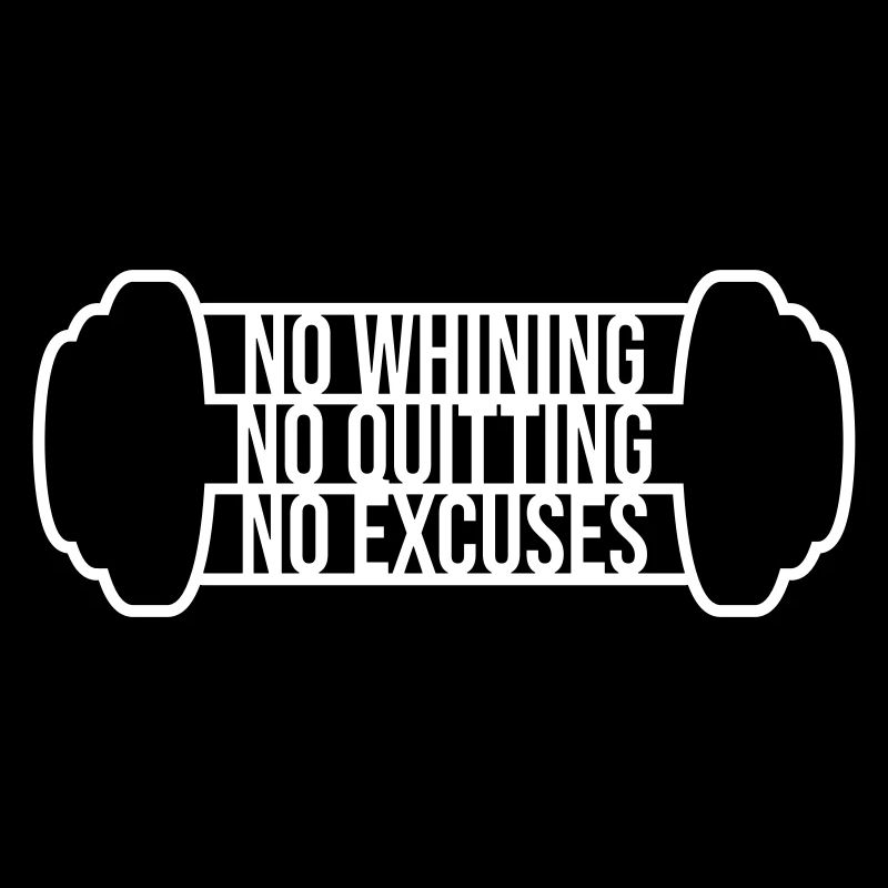 Pas de plaintes, pas d’abandon, pas d’excuses, motivation pour la salle de sport