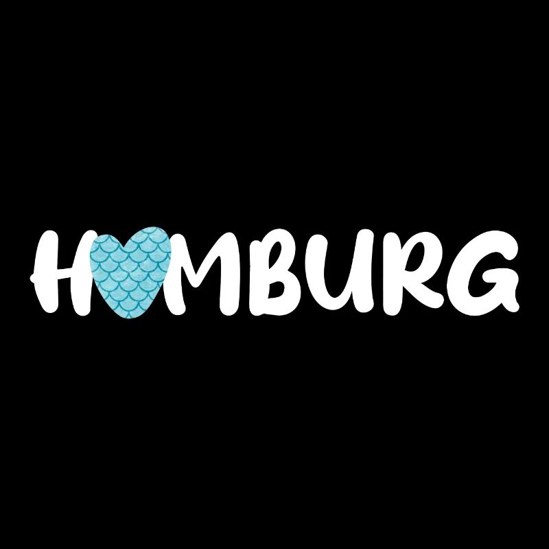Hamburg Heart Scales Fish Pattern Fan Harbor Hanse