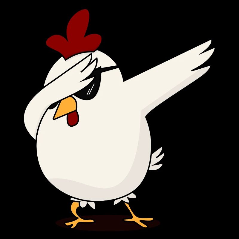 Dabbing Huhn mit Sonnenbrille | Hühnerflüsterer