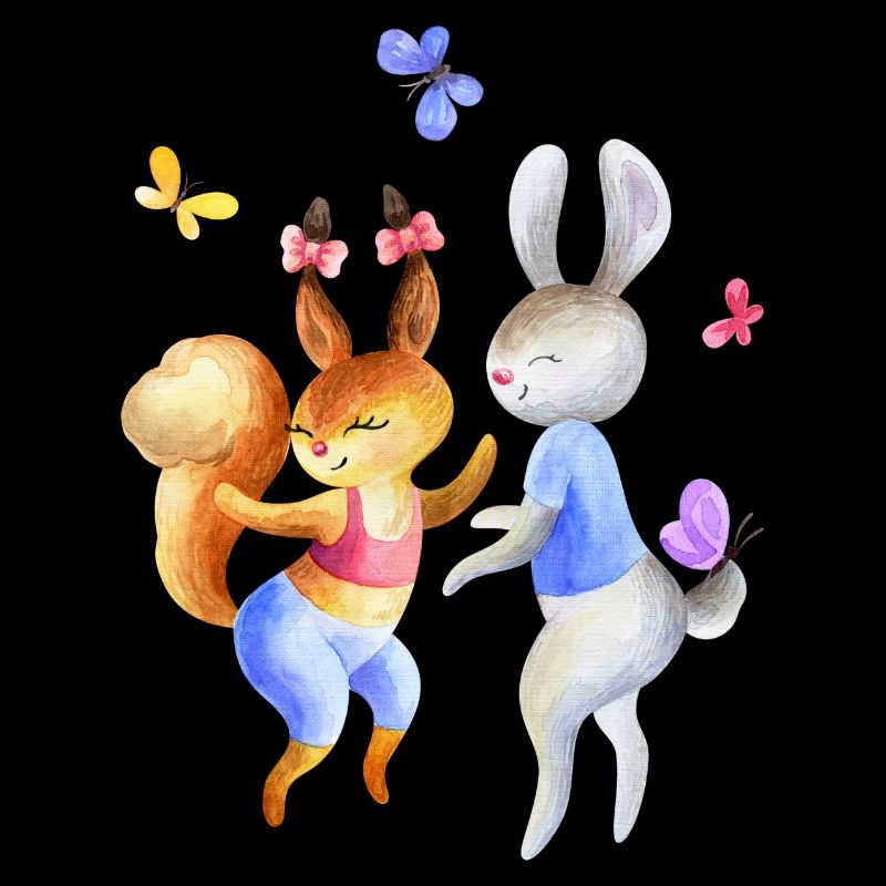 Baile conejitos y mariposas para niños.