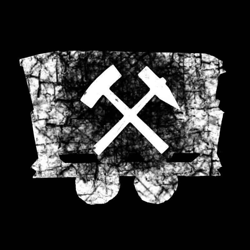 Lore HAMMER ZEICHEN BERGBAU SYMBOL rostig schwarz