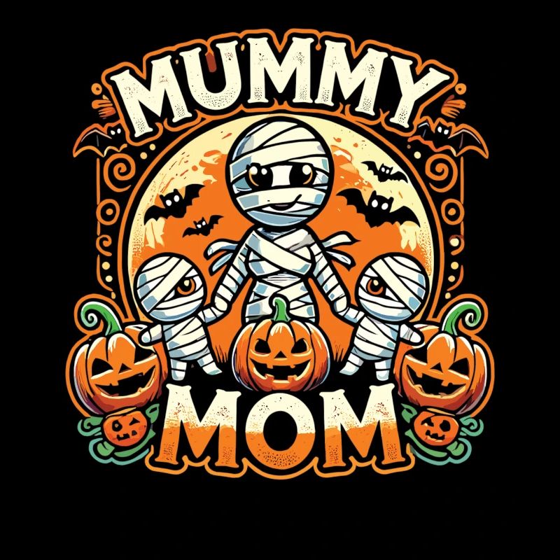 Halloween skjorte til mødre - "Mummy Mom" Design