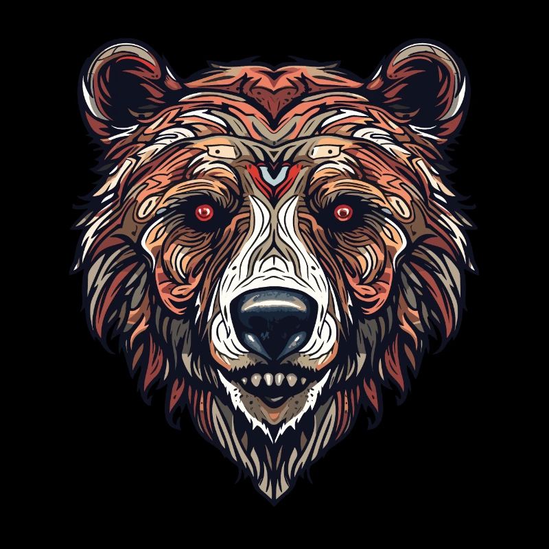 Grizzly Bear Face - Compagnon révolutionnaire