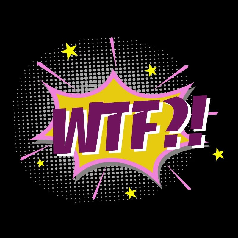 WTF?! Bulle de style comique bulle de dialogue comique