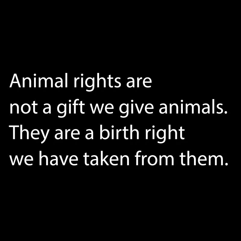 Animal rights.