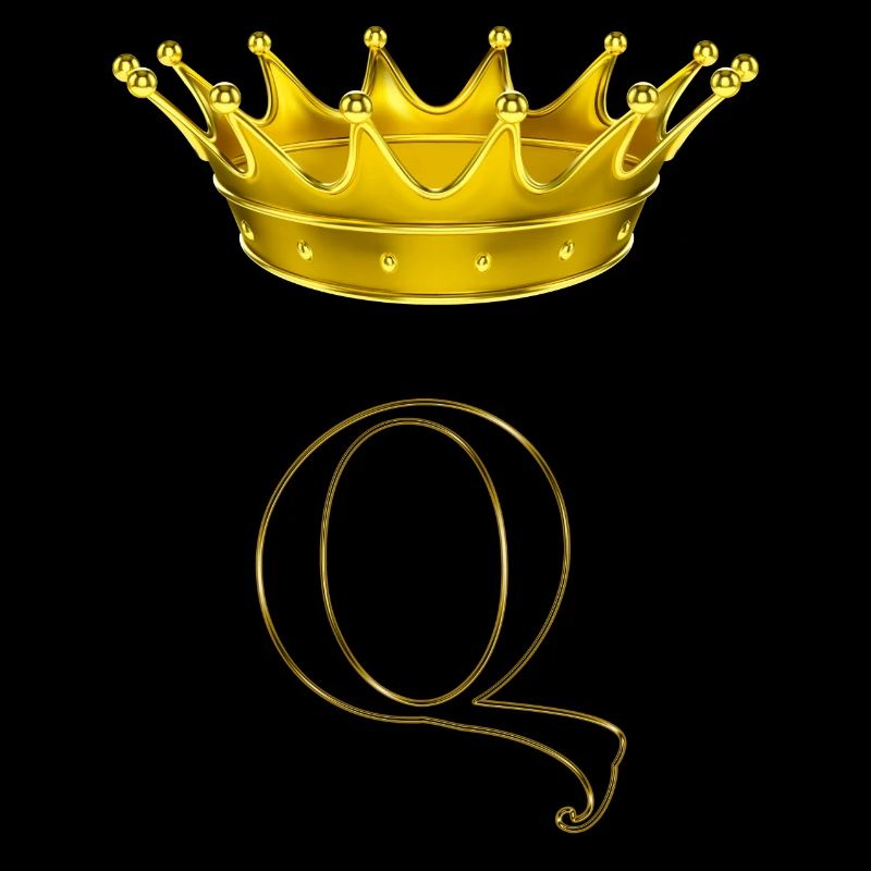 Queen crown gold style