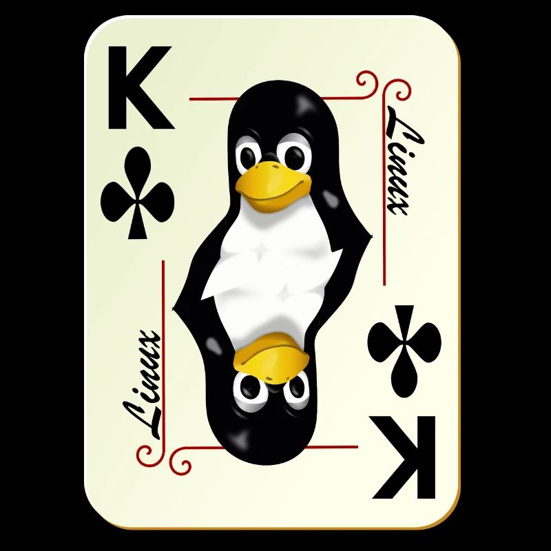 Linux player card with a Penguin