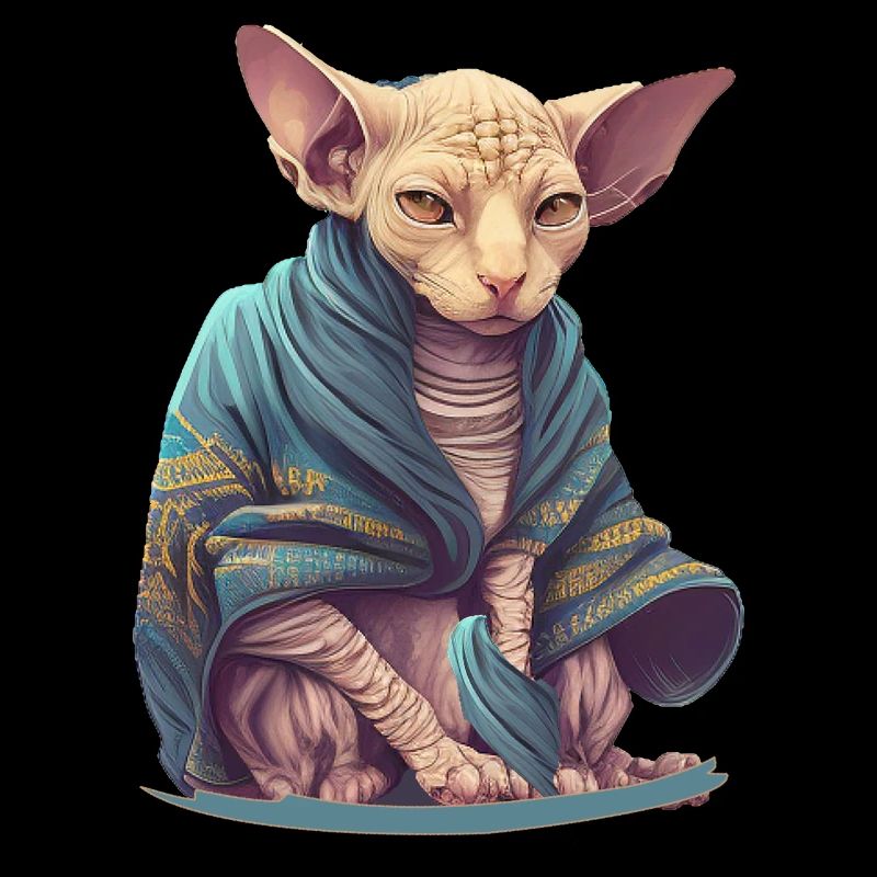 Chat Sphinx avec cape