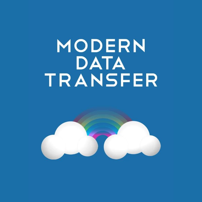Modern Data Transfer Clouds Computer Scientist Gift